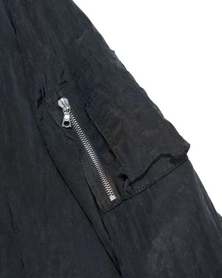 CRYSTAL NYLON FLIGHT JACKET,BLACK, medium image number 2