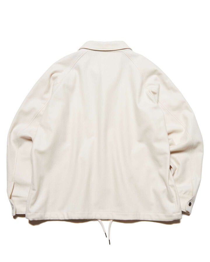 LIGHT MELTON WOOL COACH JACKET,OFF WHITE, medium image number 1
