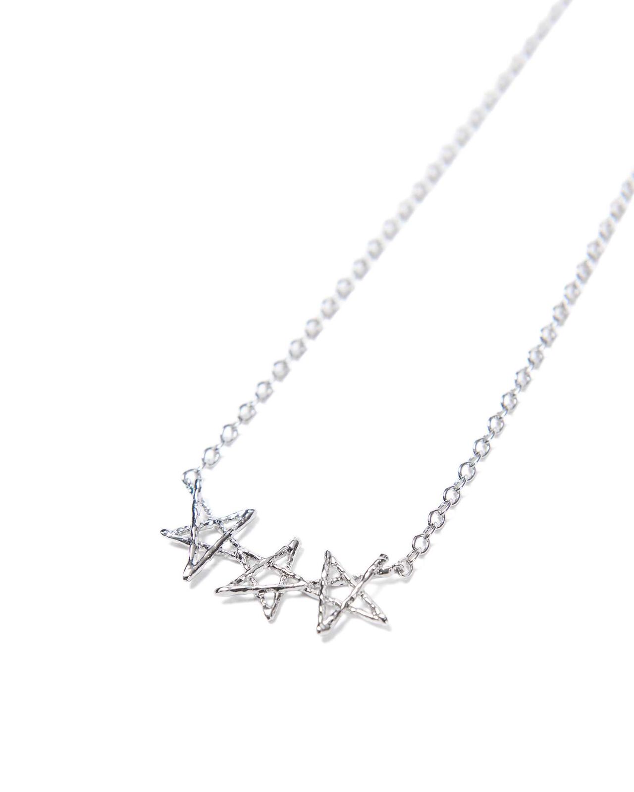 3-STAR NECKLACE,SILVER, large image number 1