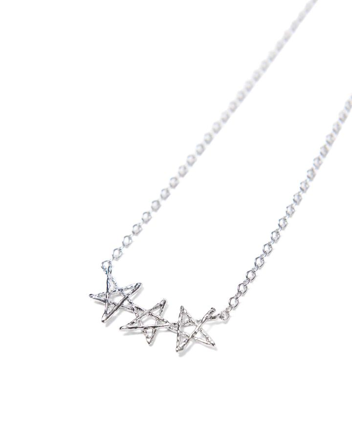 3-STAR NECKLACE,SILVER, medium image number 1