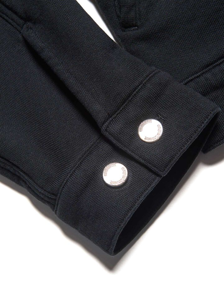 SWEAT TRUCKER JACKET,BLACK, medium image number 5