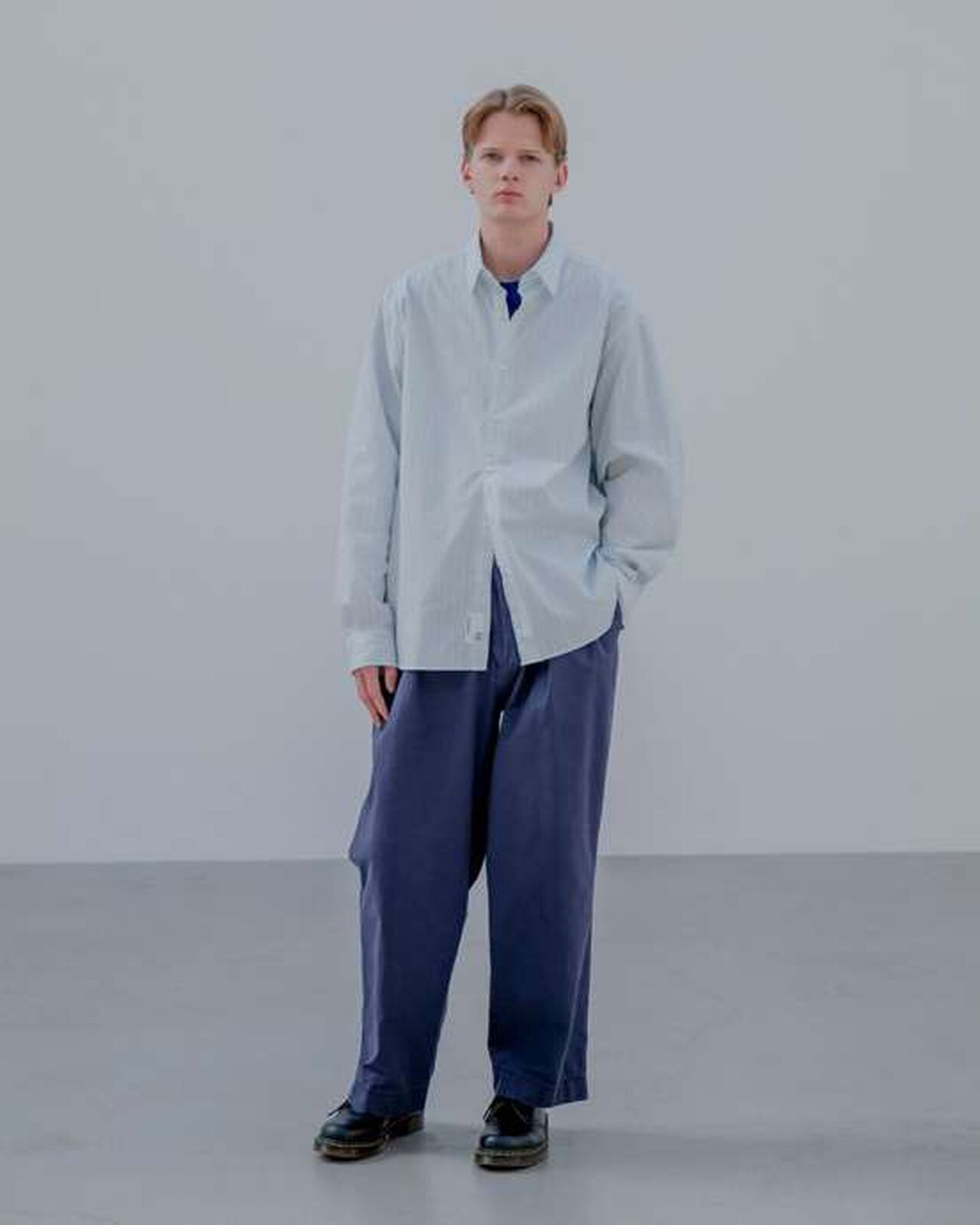 STRIPE SHIRT,GRAY, large image number 4