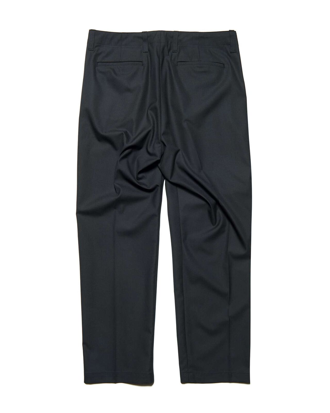 STRETCH WOOL SIDE POCKET TAPERED PANTS,BLACK, large image number 2