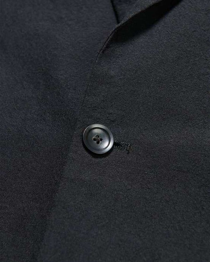 LINEN WOOL RELAX FIT 1BUTTON BLAZER,BLACK, medium image number 3