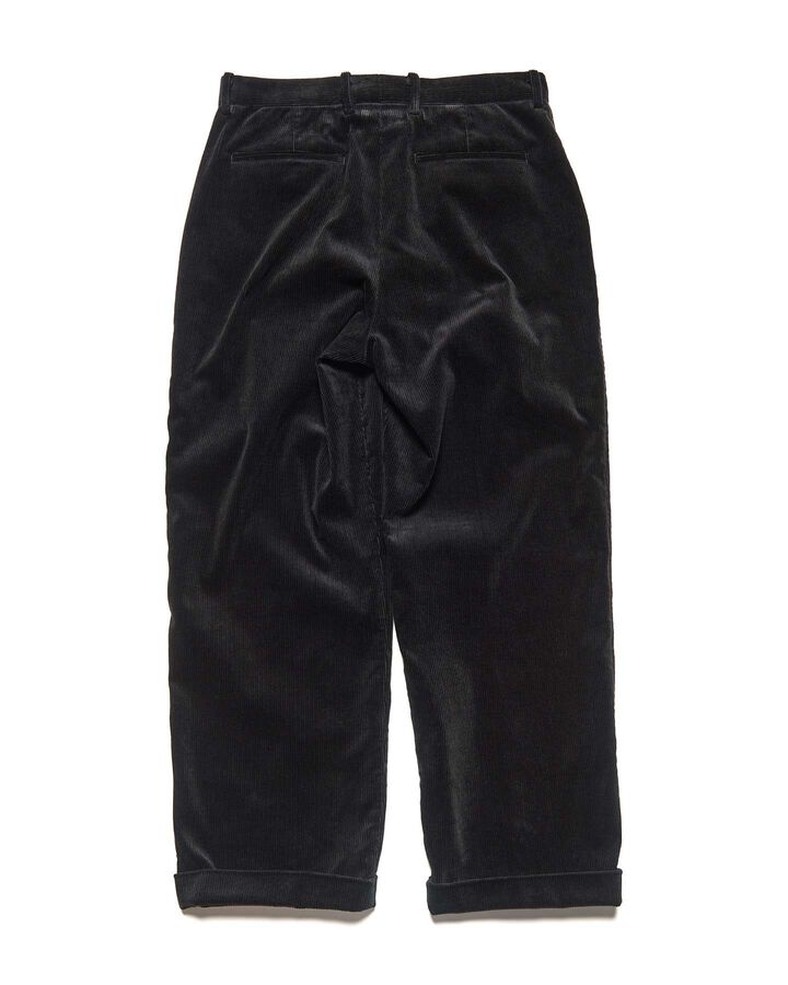 CORDUROY DOUBLE HEM PANTS,BLACK, medium image number 1