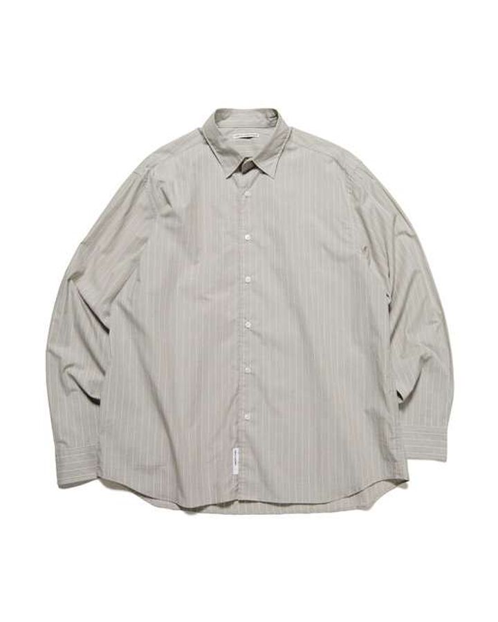 STRIPE SHIRT,GRAY, medium