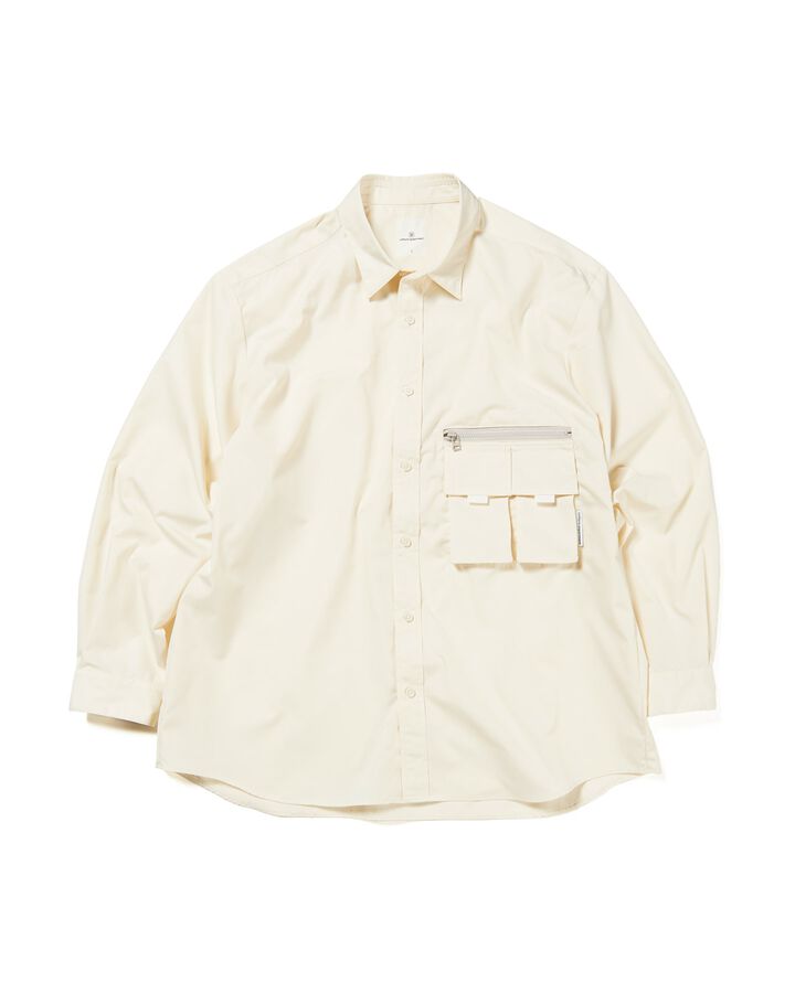 COTTON WEATHER FIELD BAGGY SHIRT,BEIGE, medium