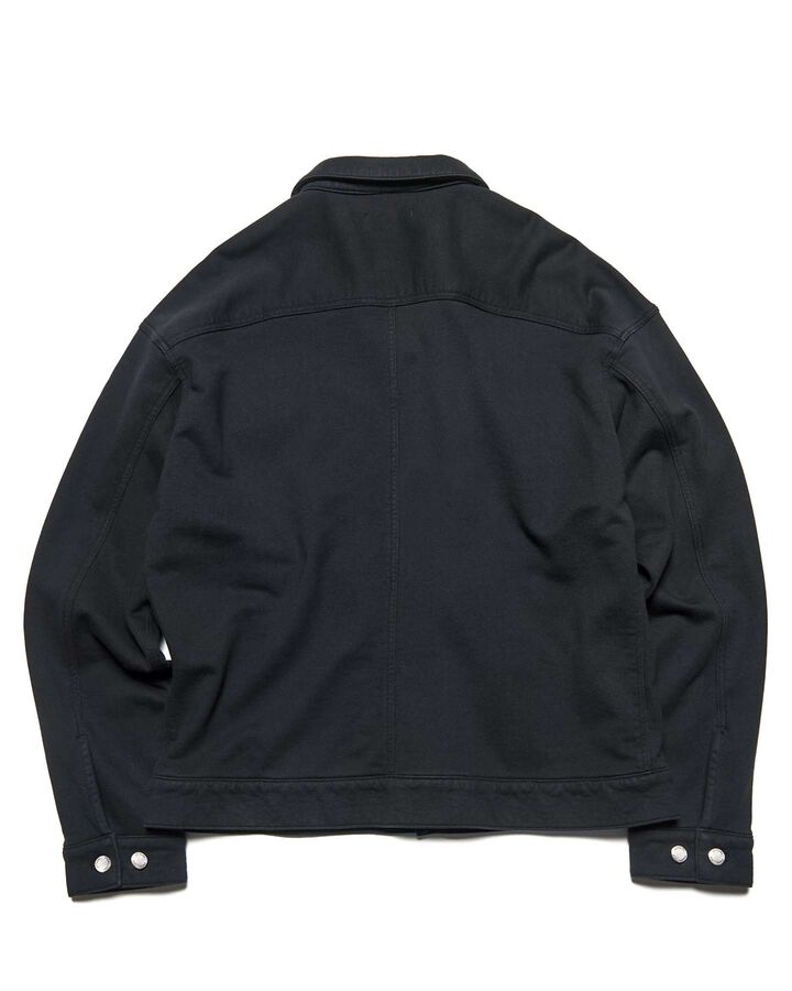 SWEAT TRUCKER JACKET,BLACK, medium image number 1
