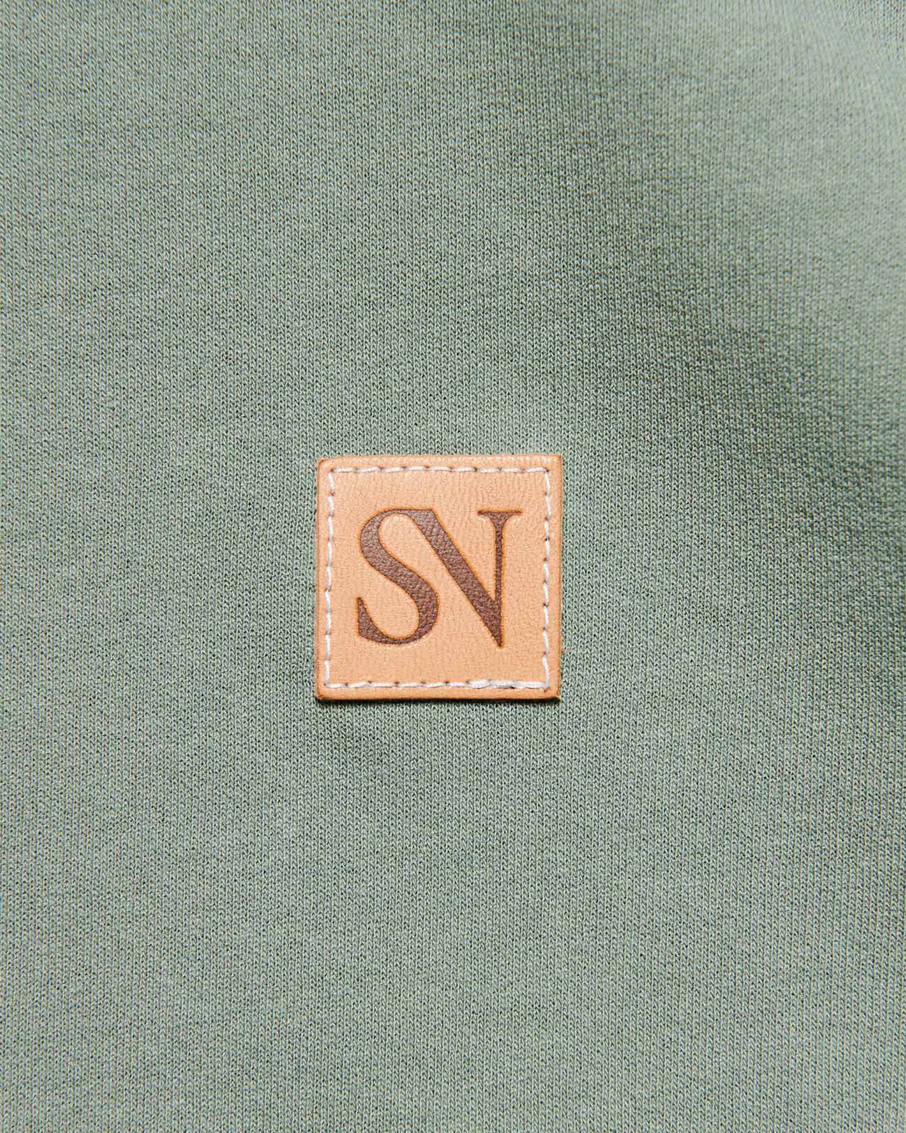 LEATHER PATCH WIDE TEE,KHAKI, large image number 2