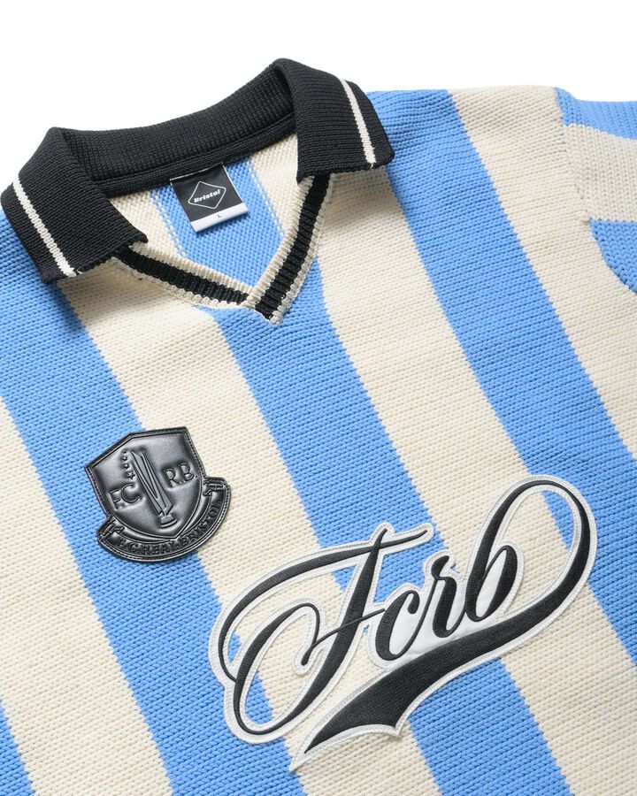 STRIPE KNIT SHIRT,LIGHT BLUE, medium image number 2
