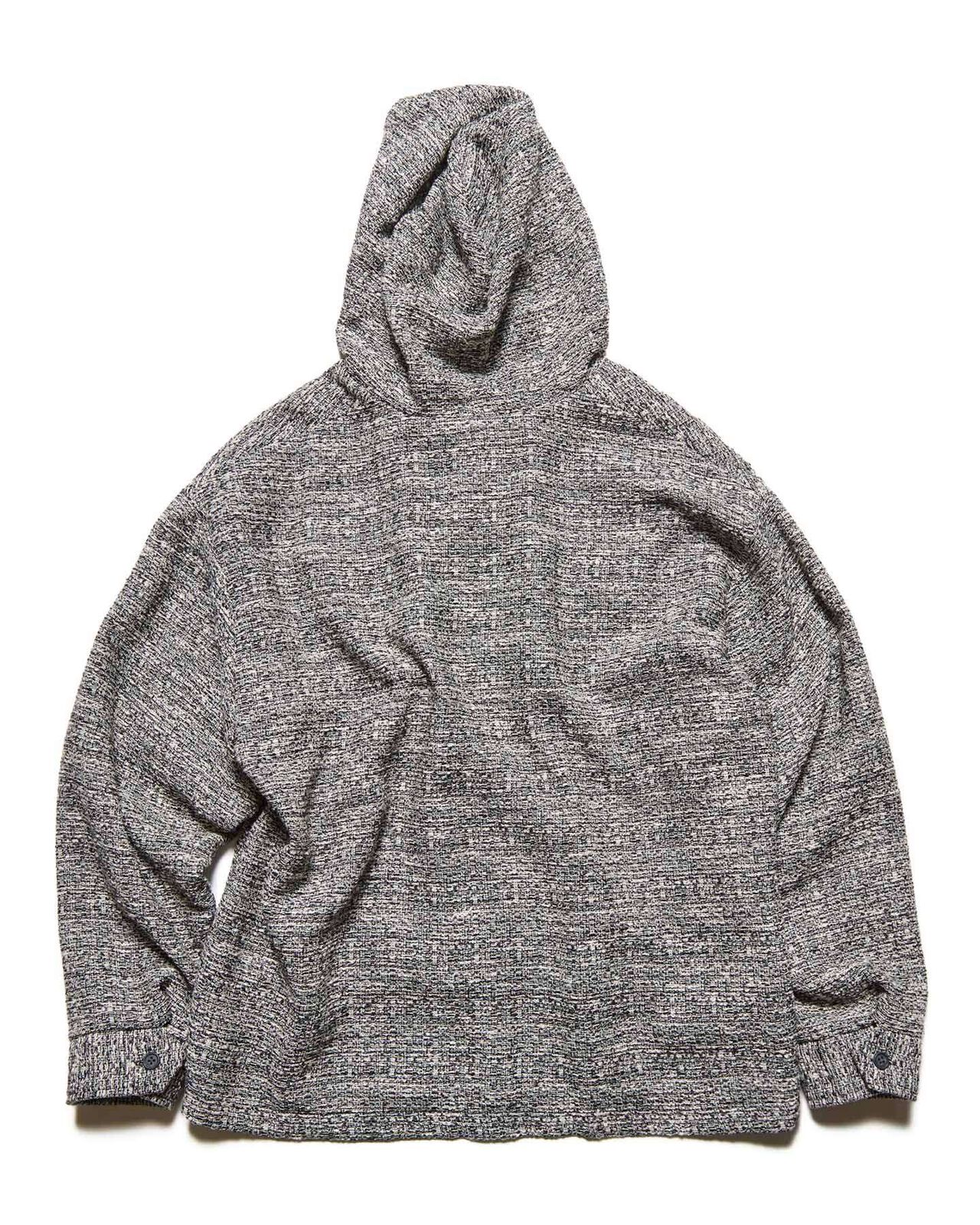 FANCY TWEED HOODED SHIRT,B, large image number 1