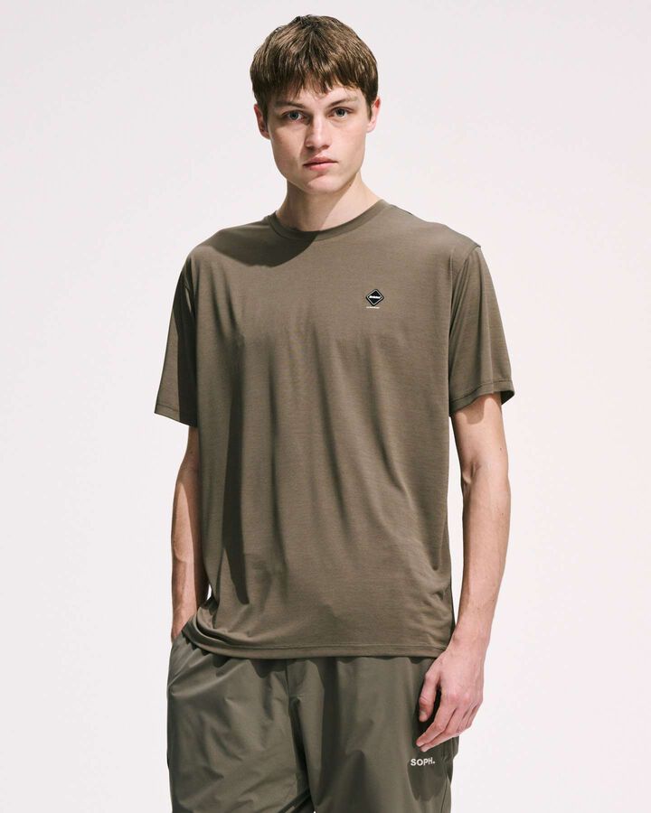 REFLECTIVE LOGO TECH DRY S/S TEE,BROWN, medium image number 4