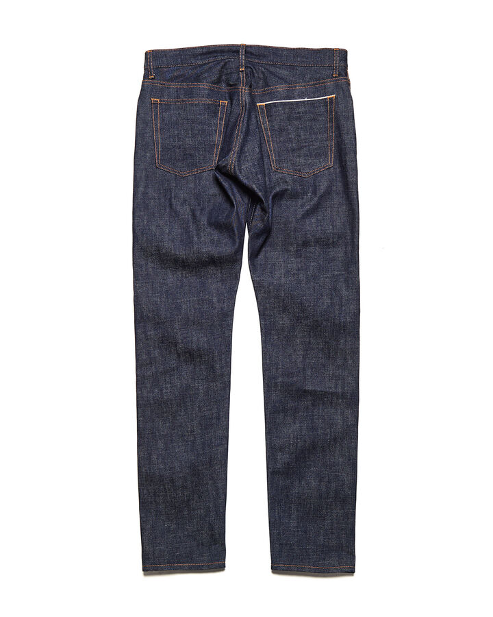 RIGID DENIM TAPERED-FIT JEANS,INDIGO, medium image number 1