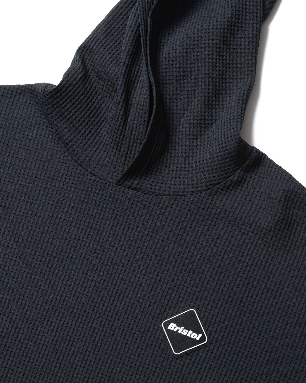 TECH WAFFLE LOUNGE HOODIE,BLACK, large image number 2