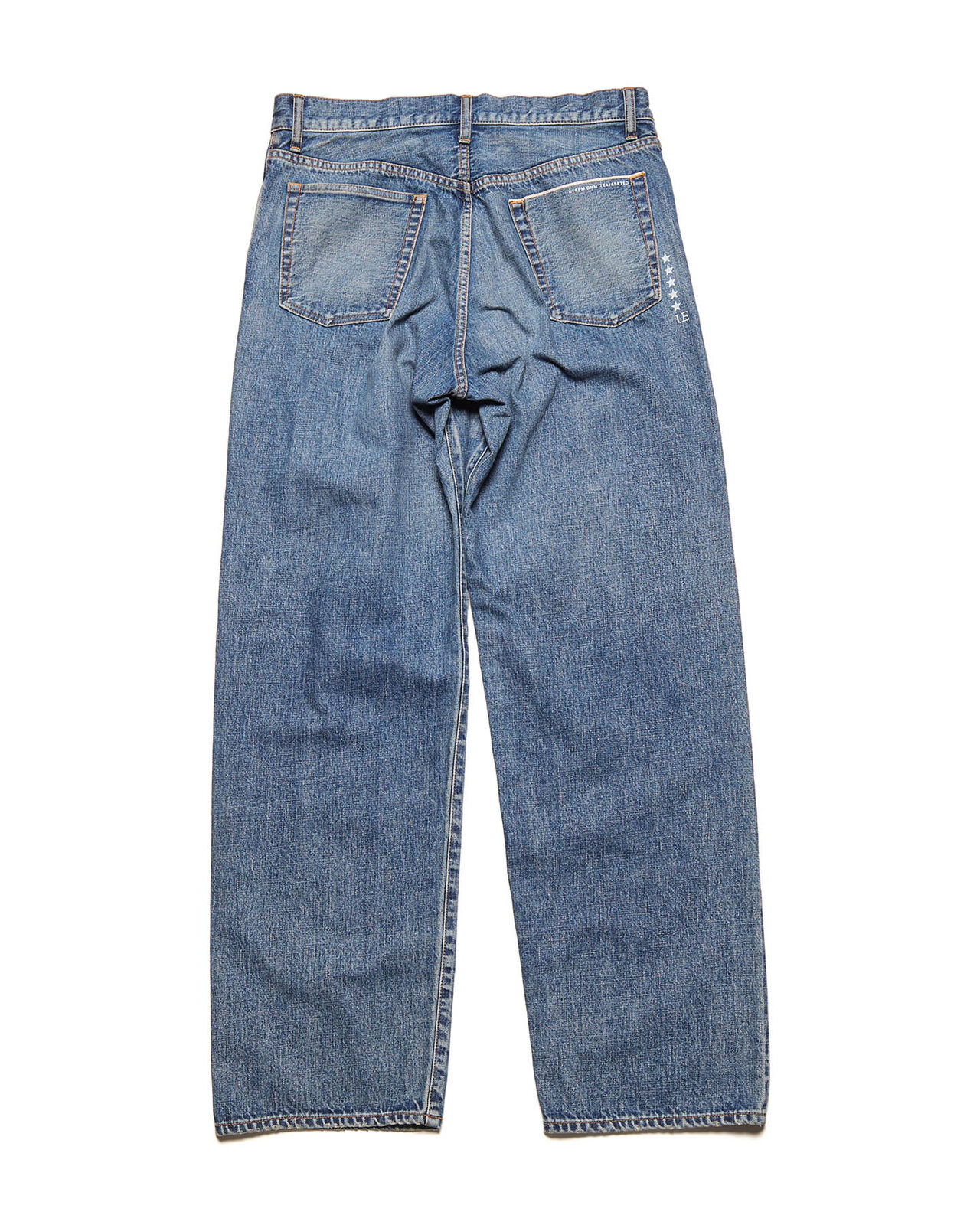DAMAGED DENIM WIDE-FIT JEANS,INDIGO, large image number 1