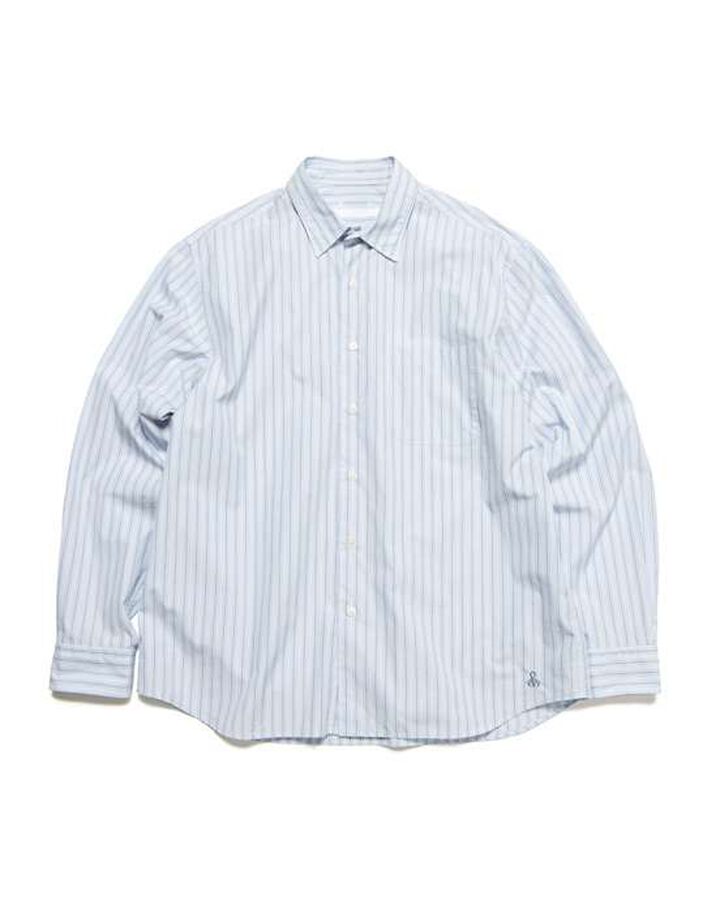 STRIPE RELAX FIT SHIRT,BLUESTRIPE, medium
