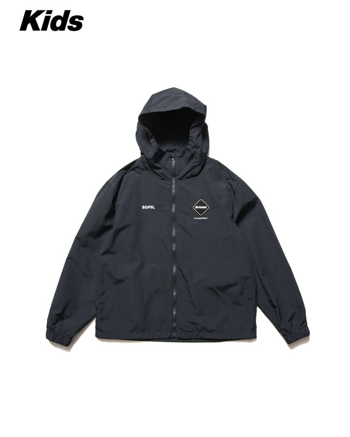 SUPPLEX NYLON HOODED BLOUSON,BLACK, medium