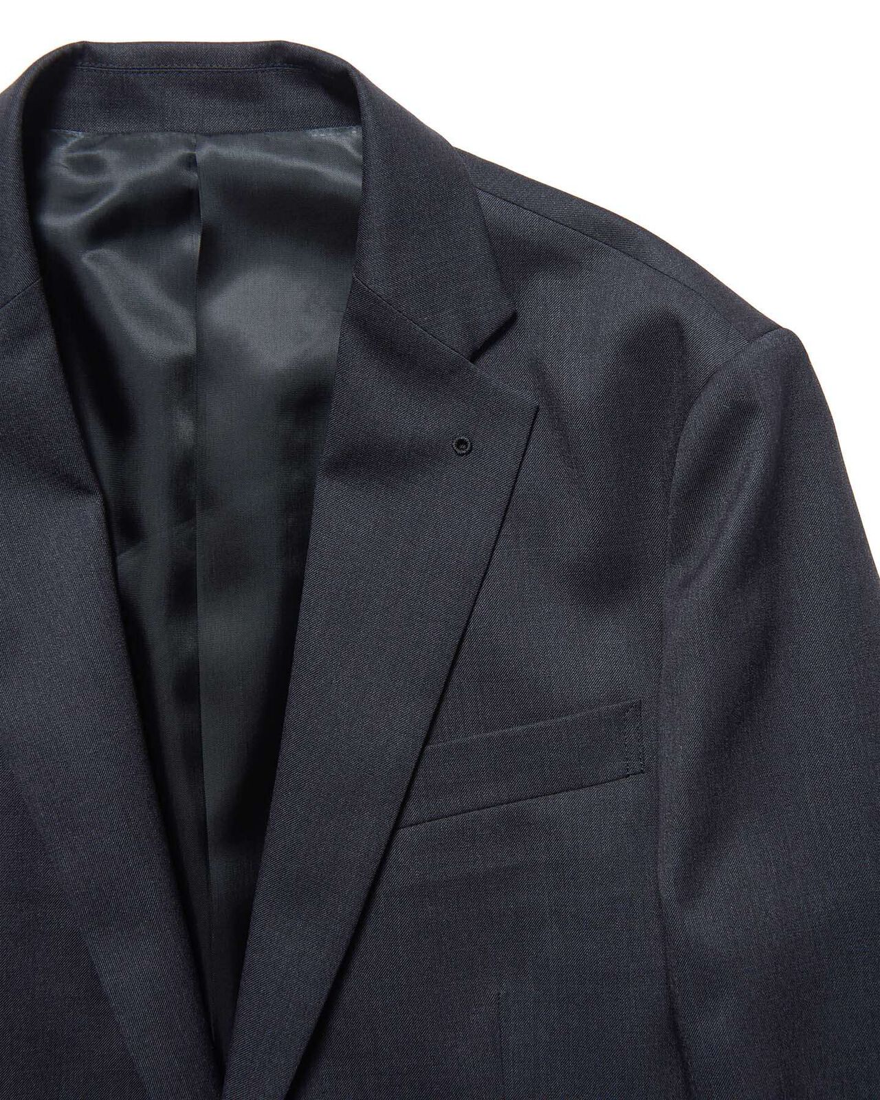 WOOL GABARDINE STANDARD 2-BUTTON JACKET,CHARCOAL GRAY, large image number 2