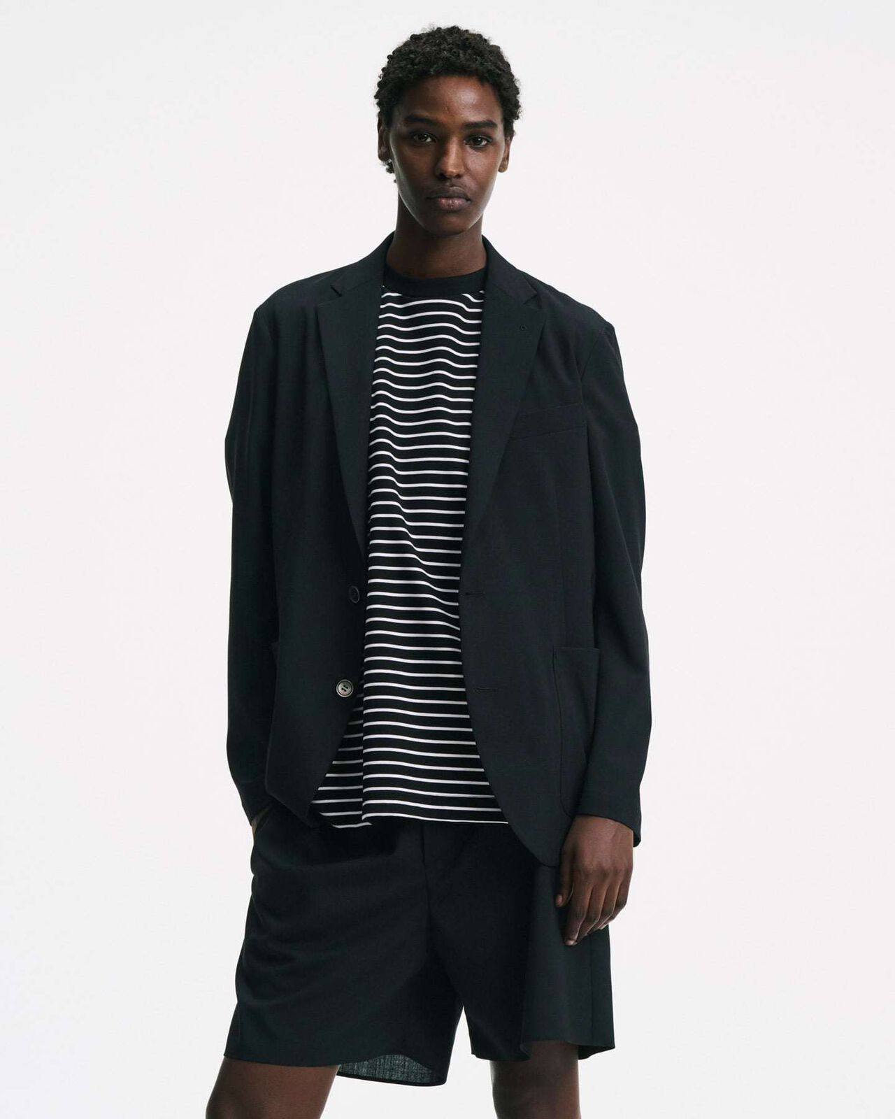 HIGH-TWIST POPLIN JACKET,BLACK, large image number 4