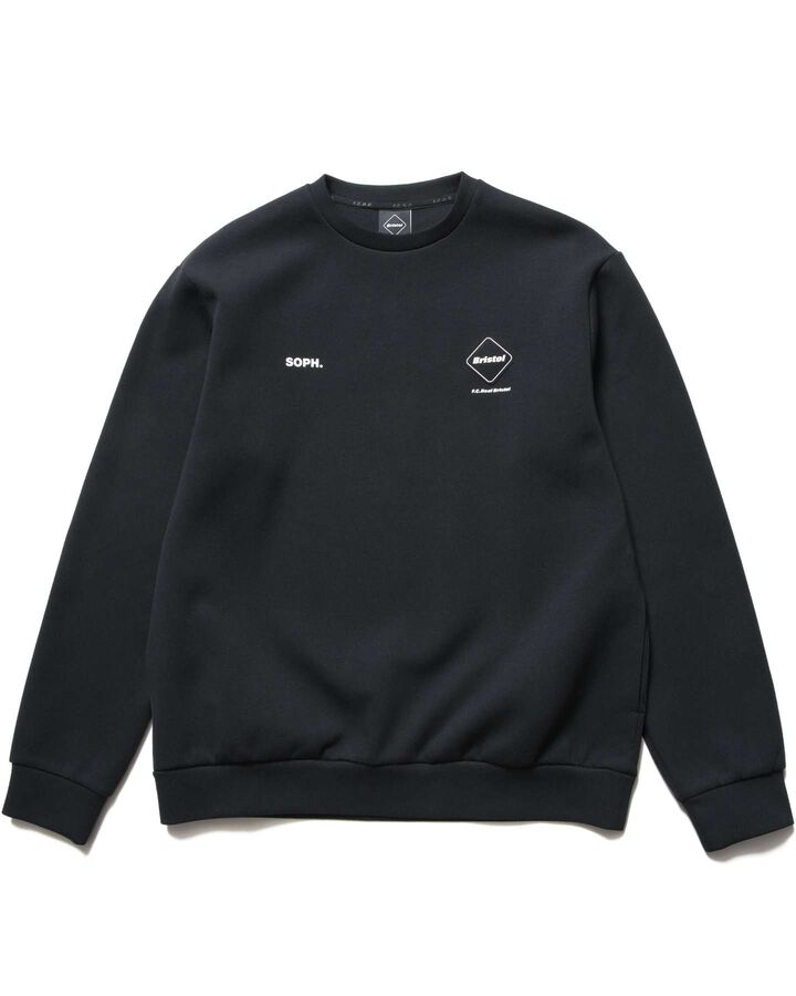 TECH SWEAT CREWNECK TOP,BLACK, medium image number 0