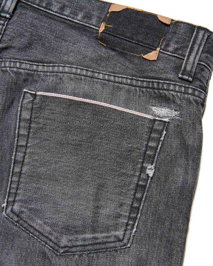DAMAGED DENIM REGULAR-FIT JEANS,BLACK, medium image number 4