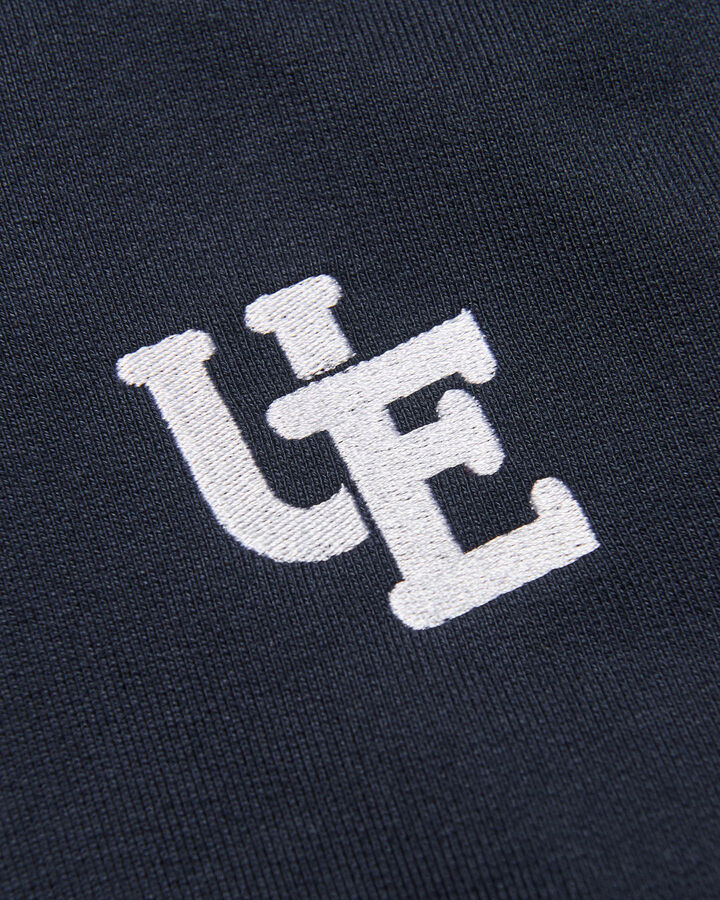 STAR PRINT CHECK LINING SWEAT HOODIE,NAVY, medium image number 2