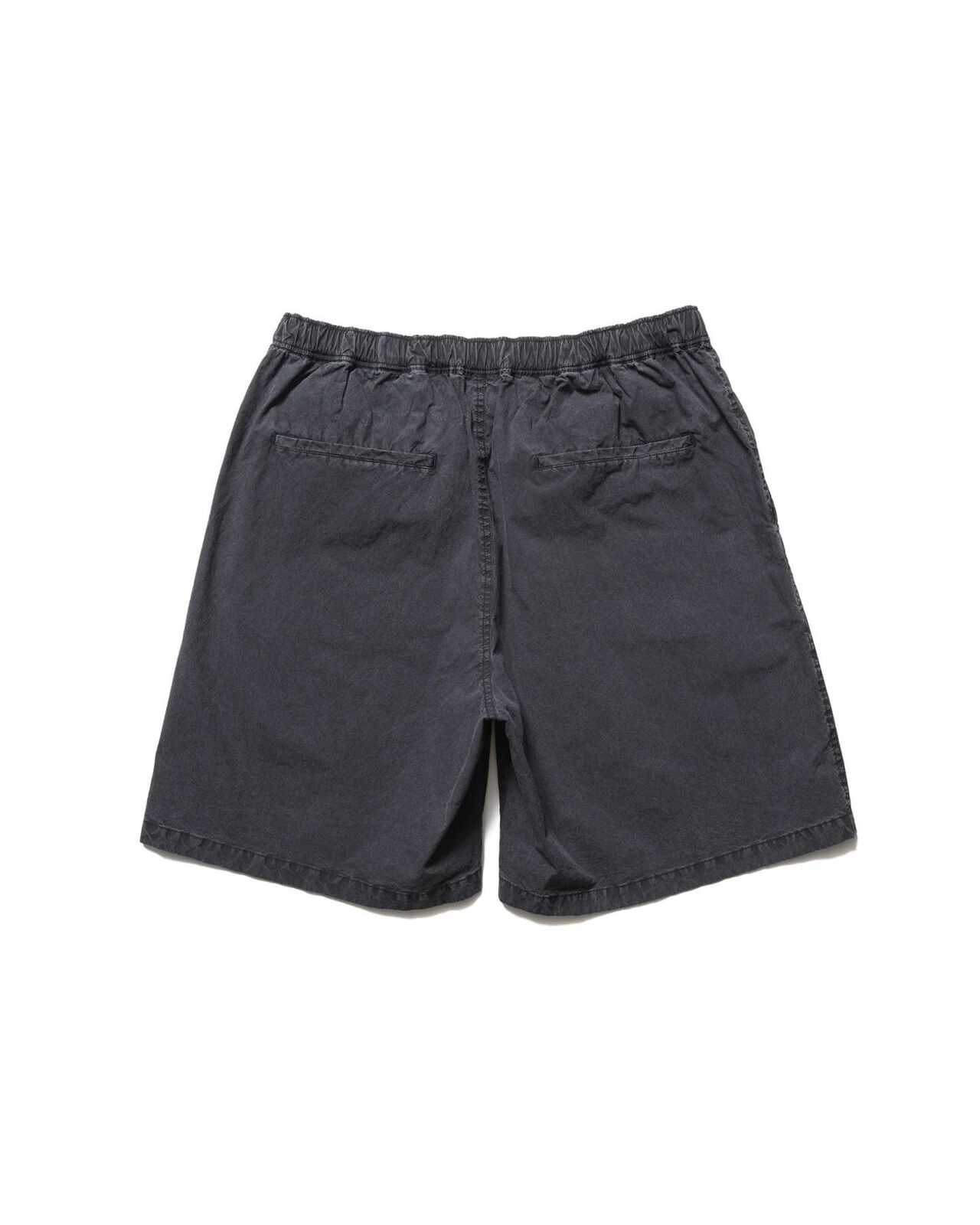 WASHED CRISP DENIM EASY SHORTS,BLACK, large image number 1