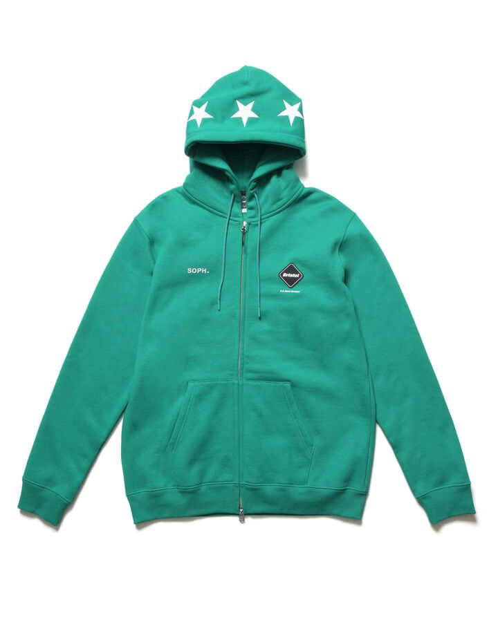 5-STAR ZIP-UP SWEAT HOODIE,GREEN, medium