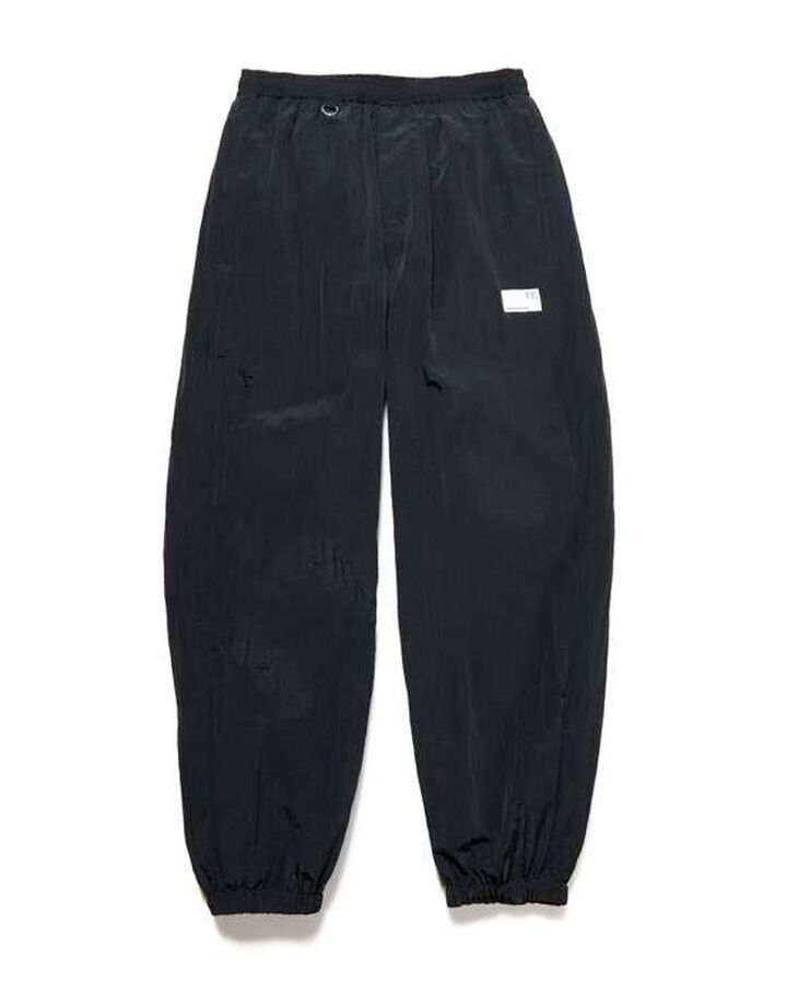 CRYSTAL NYLON LOOSE FIT JOGGER PANTS,BLACK, medium image number 0
