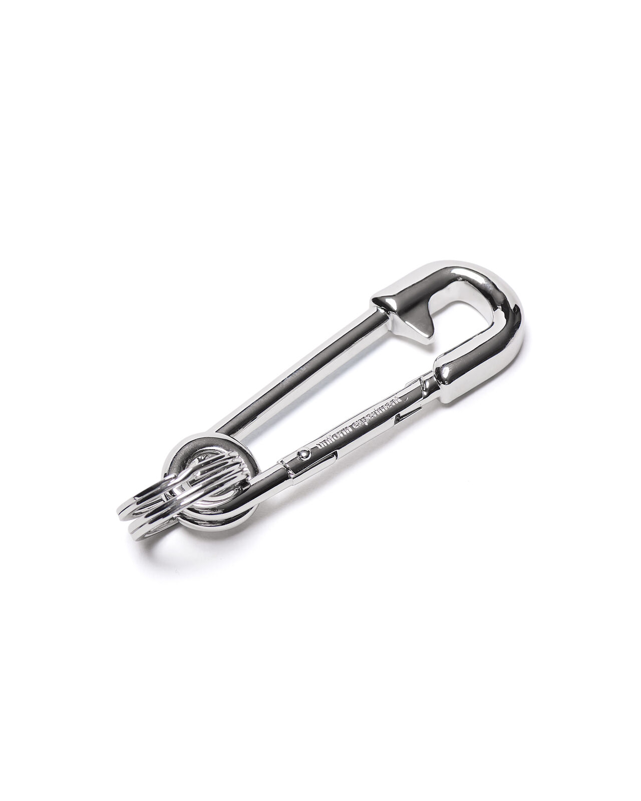 SAFETYPIN ZIRCONIA CARABINER,SILVER, large image number 1