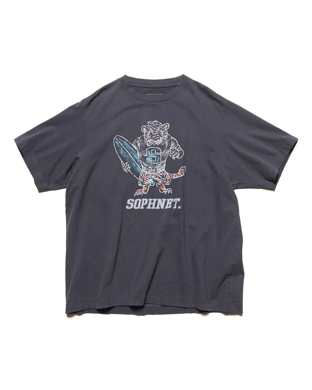 VINTAGE GRAPHIC WIDE TEE,CHARCOAL GRAY, large image number 0