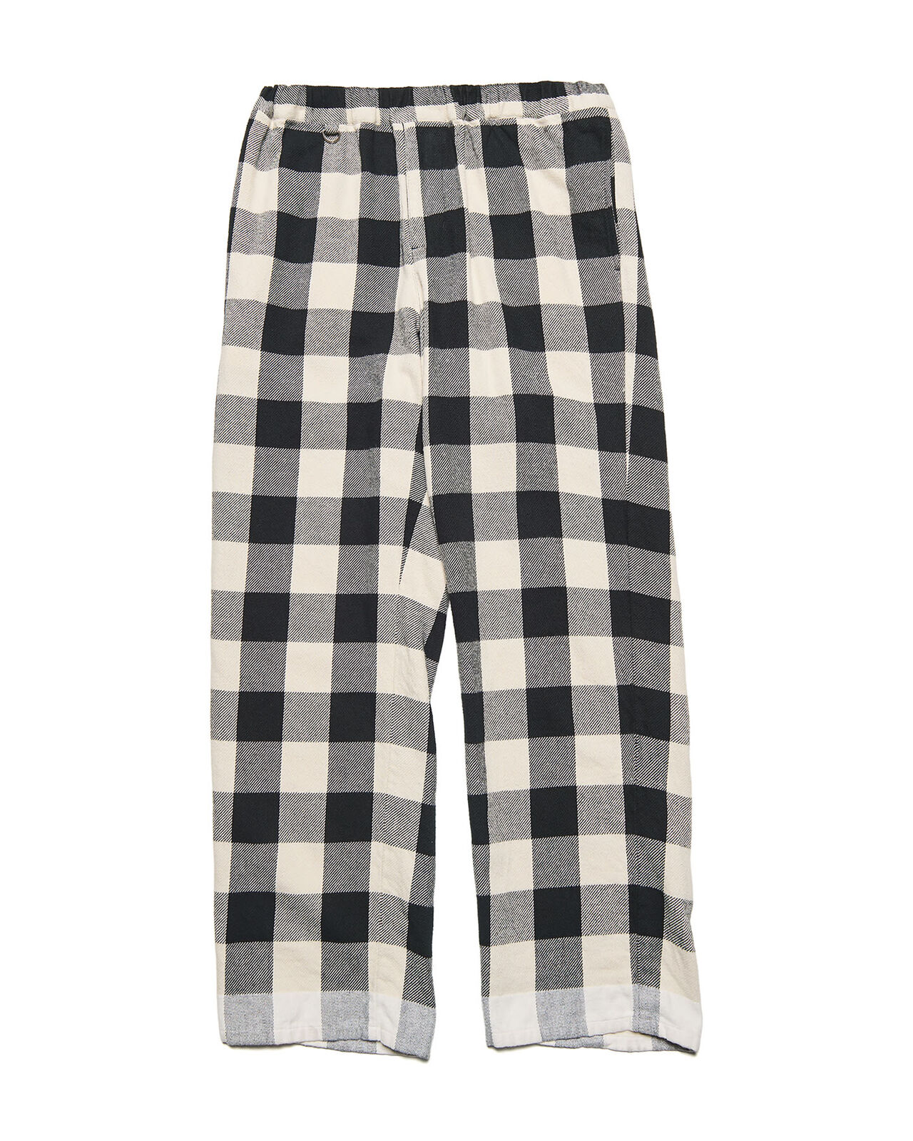 LINE FLANNEL CHECK EASY PANTS,BLACK, large image number 0