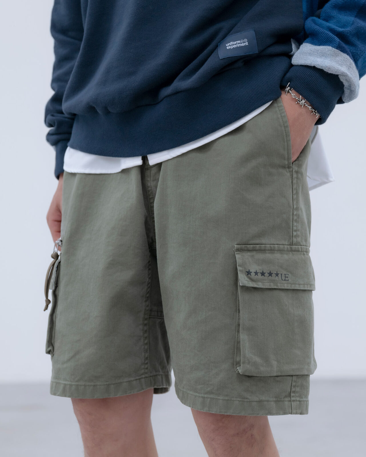 MILITARY FIELD CARGO SHORTS,KHAKI, large image number 7