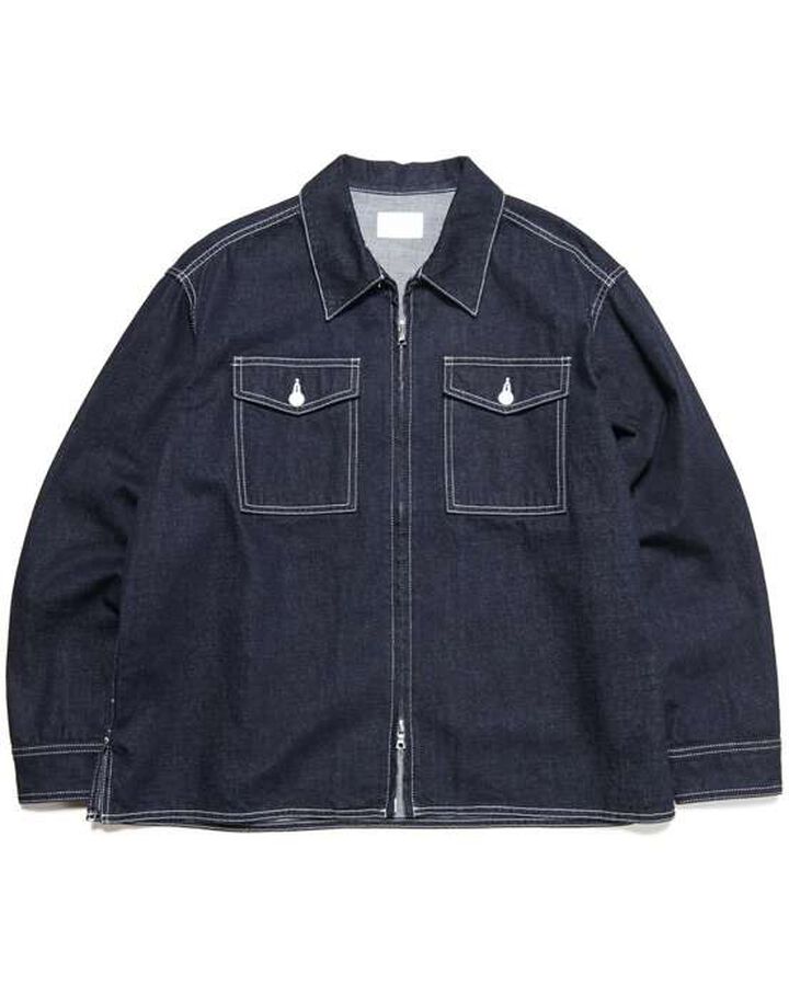 DENIM DRIZZLER JACKET,INDIGO, medium image number 0