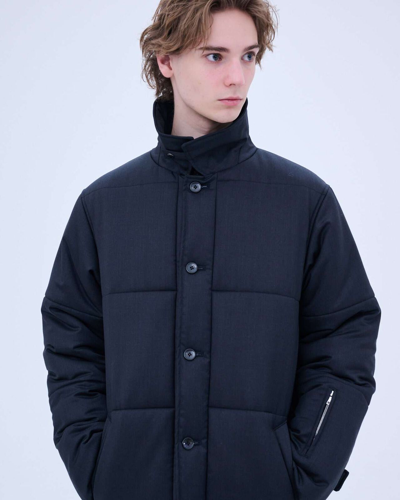 PADDED COAT,BLACK, large image number 5