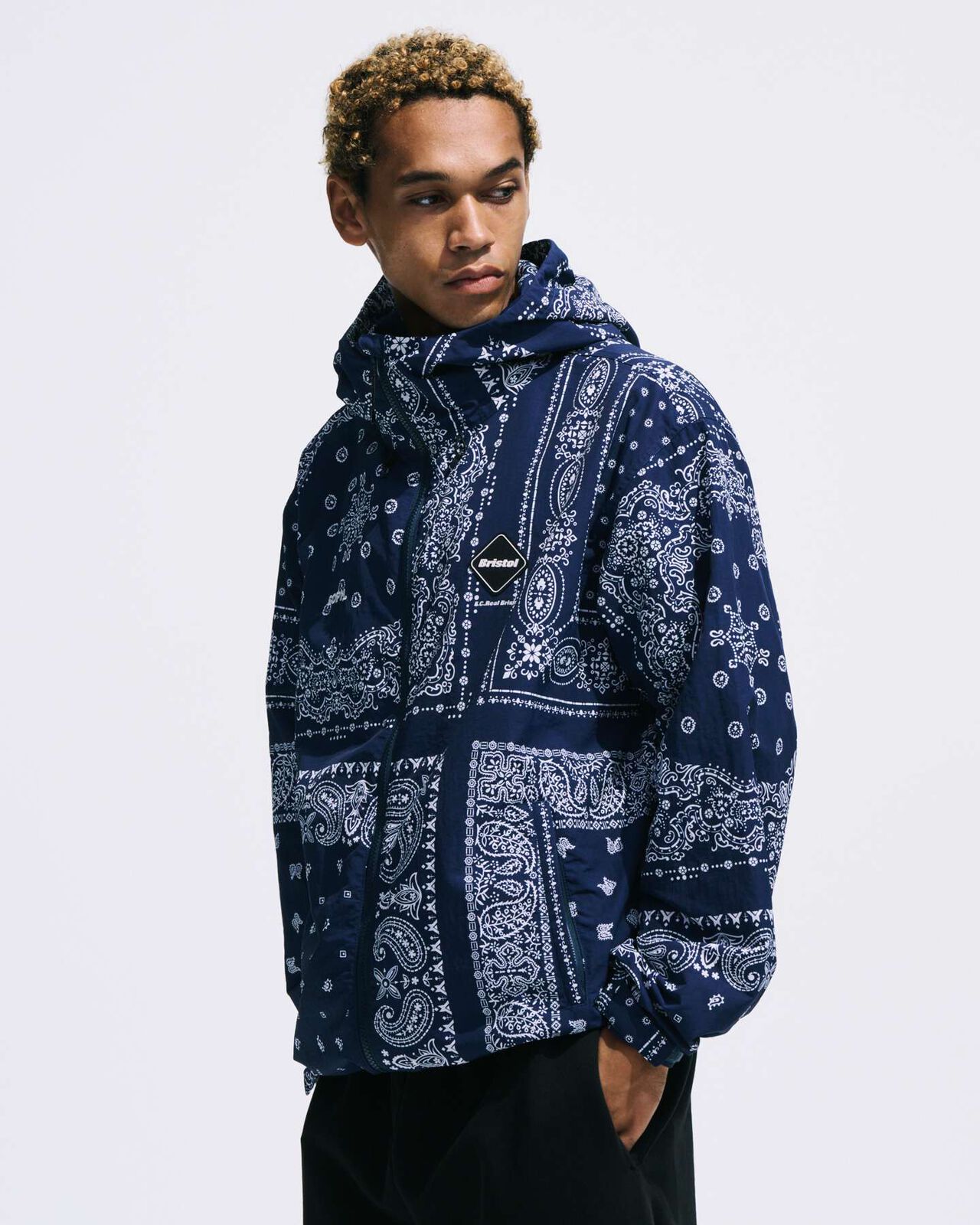 BANDANA NYLON HOODED BLOUSON,RED, large image number 7