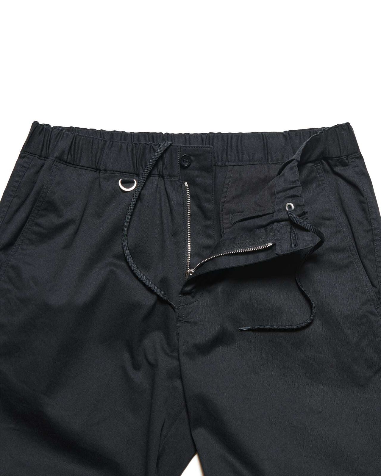 COTTON STRETCH TWILL SLIM-FIT RIBBED PANTS,BLACK, large image number 2