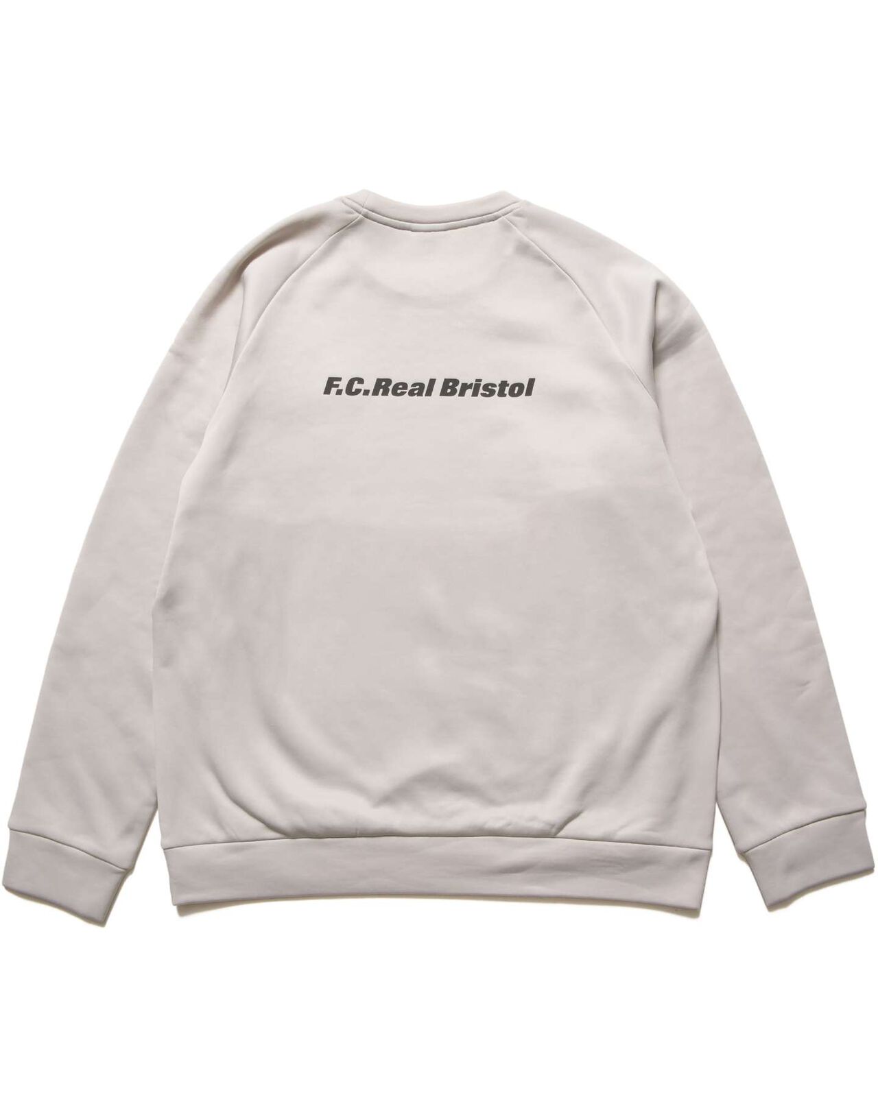 STRETCH FLEECE CREWNECK TOP,LIGHT GRAY, large image number 1