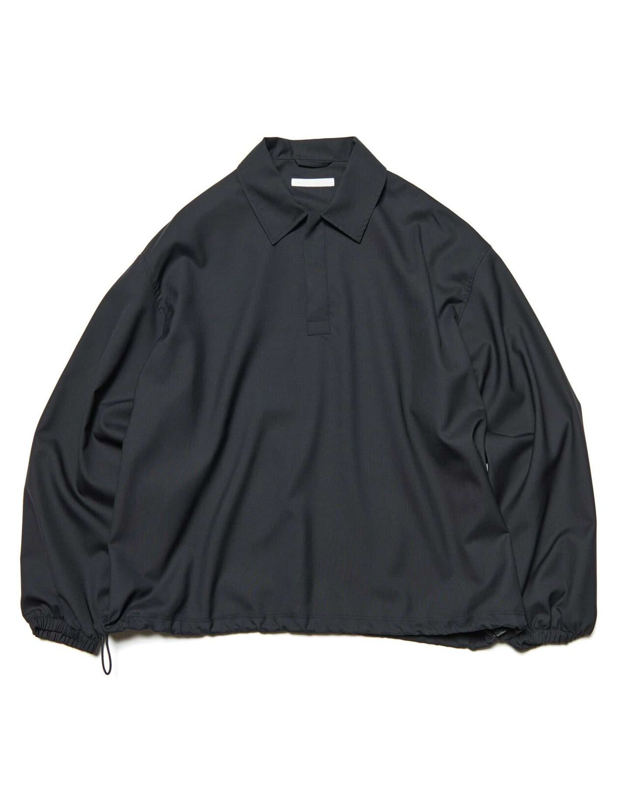 WASHABLE SUMMER WOOL POLO SHIRT,BLACK, large image number 0