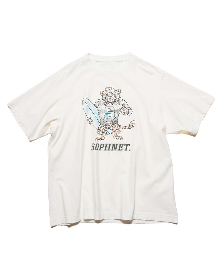 VINTAGE GRAPHIC WIDE TEE,WHITE, medium