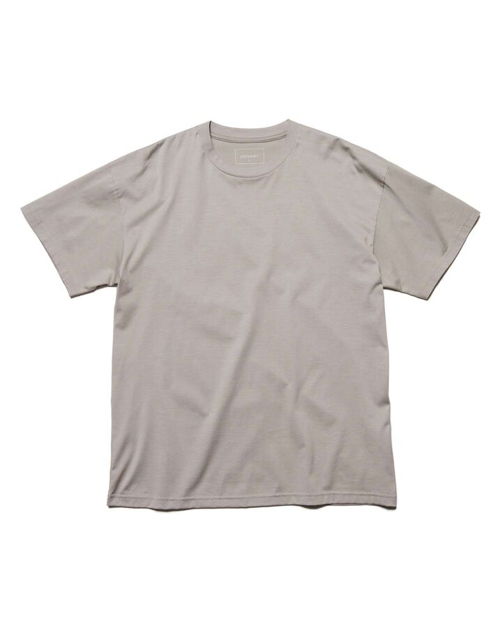 LUSTER COTTON ESSENTIAL S/S TEE,GREIGE, medium