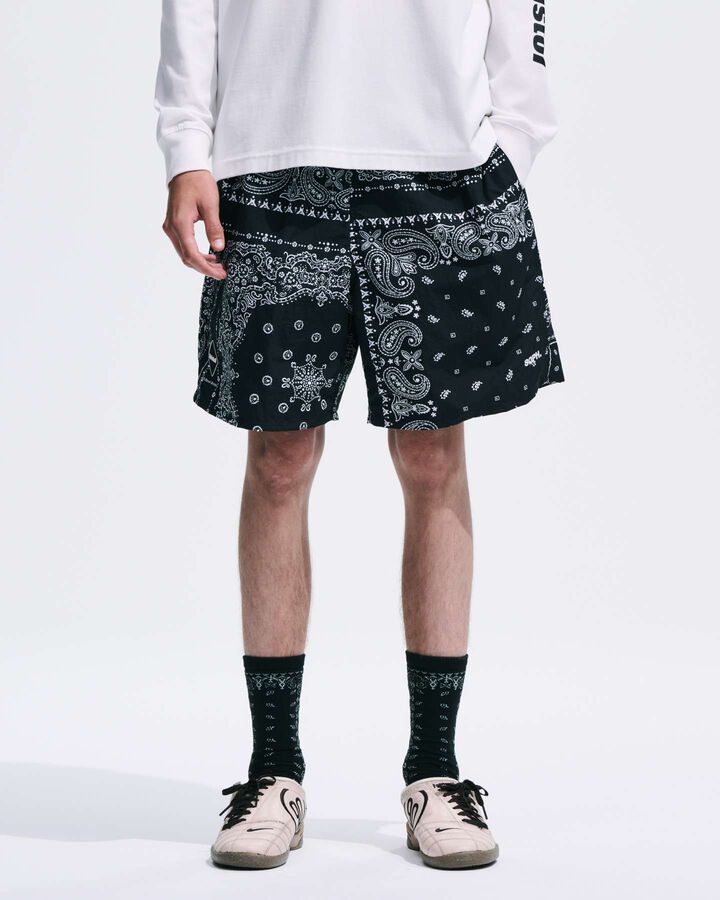 BANDANA NYLON EASY SHORTS,RED, medium image number 4