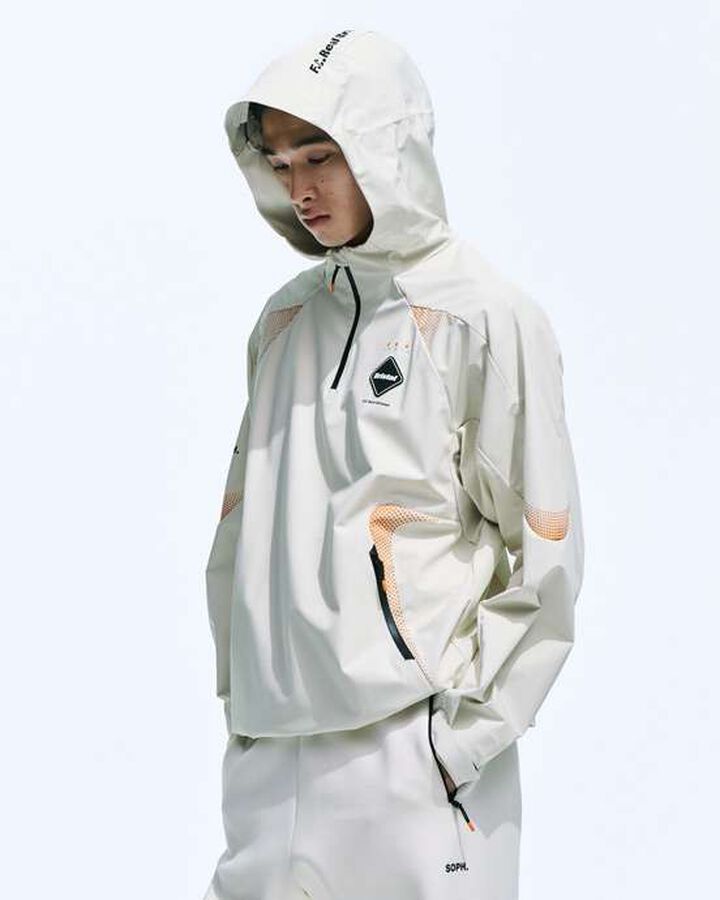 AUTHENTIC UTILITY TEAM HALF ZIP JACKET,OFF WHITE, medium image number 6