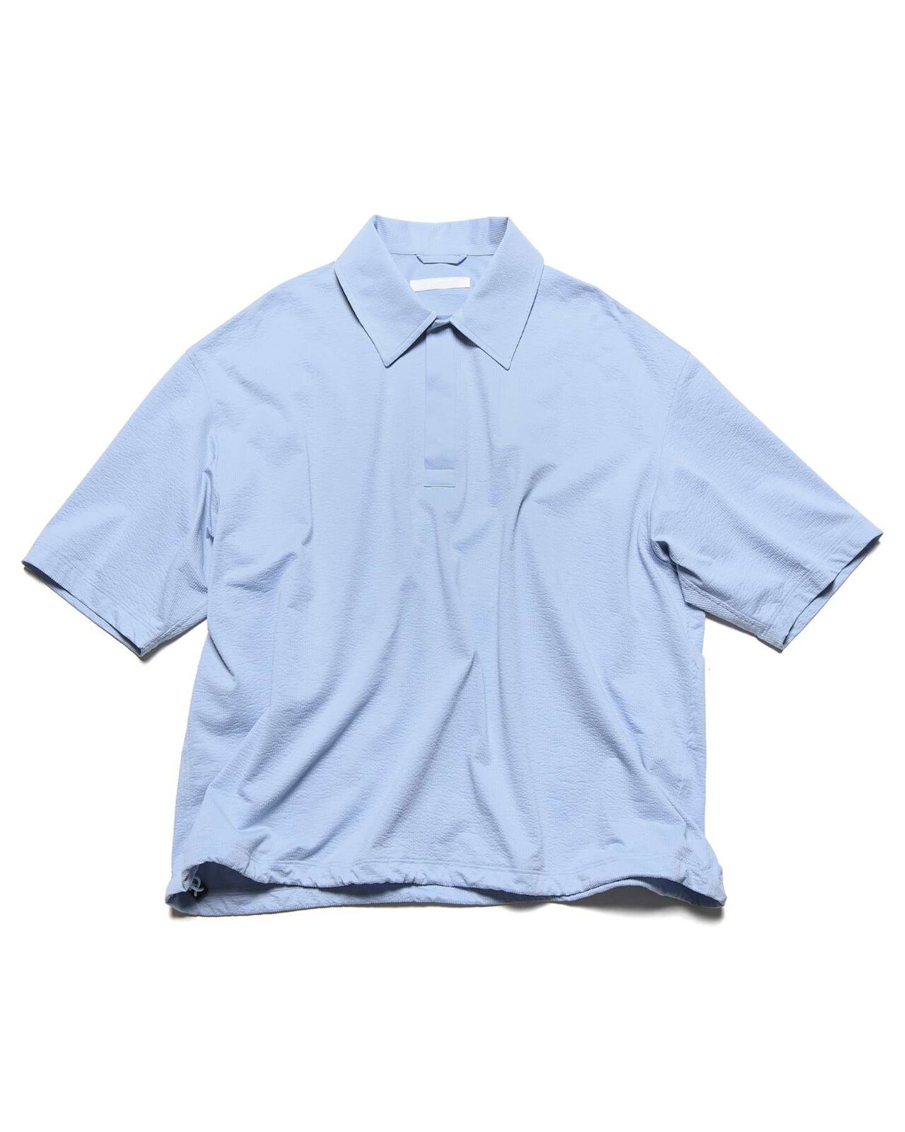 STRETCH SUCKER S/S POLO SHIRT,LIGHT BLUE, large image number 0