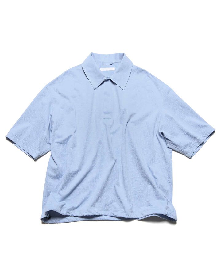STRETCH SUCKER S/S POLO SHIRT,LIGHT BLUE, medium