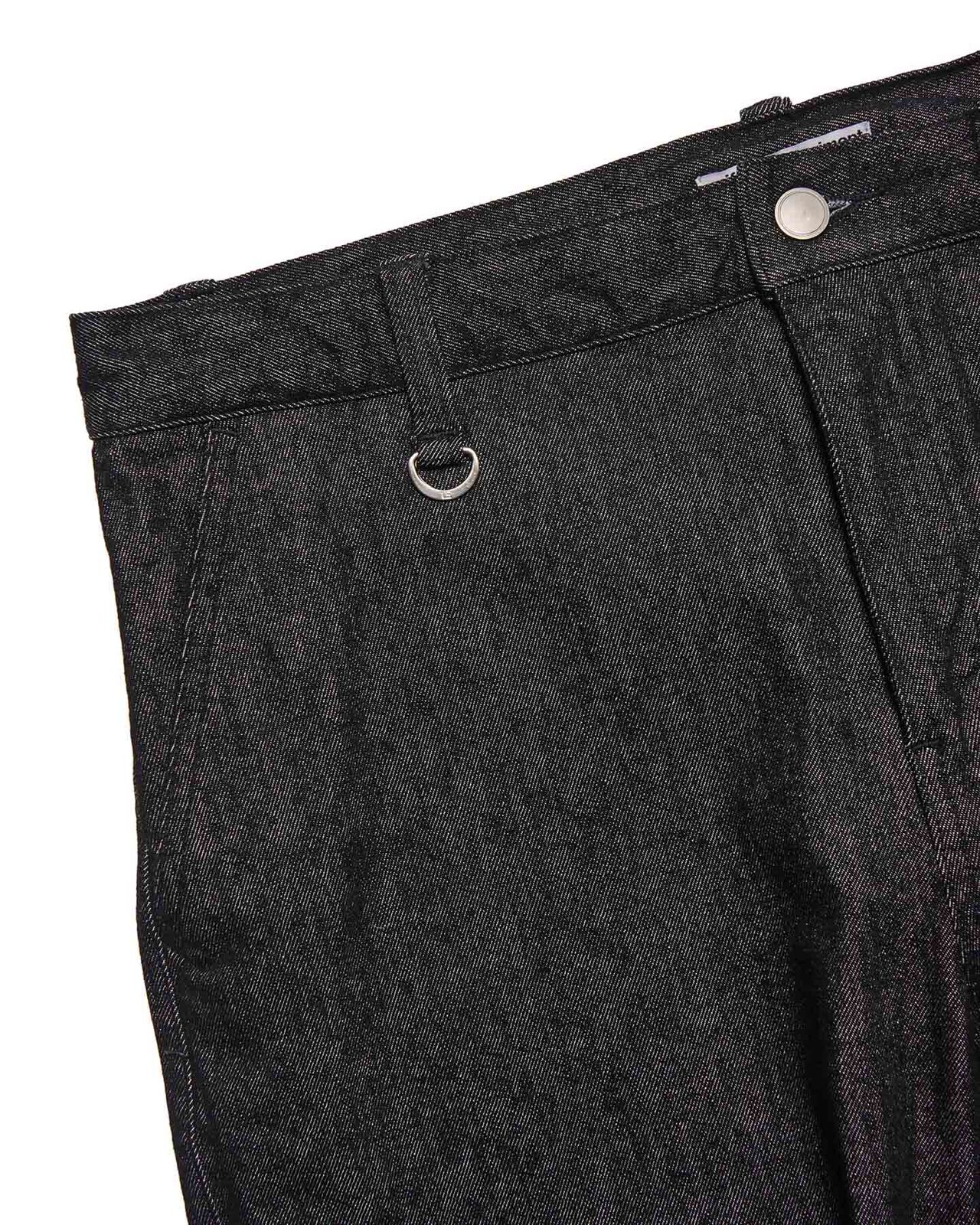 HIGH STRETCH DENIM TAPERED PANTS,BLACK, large image number 2