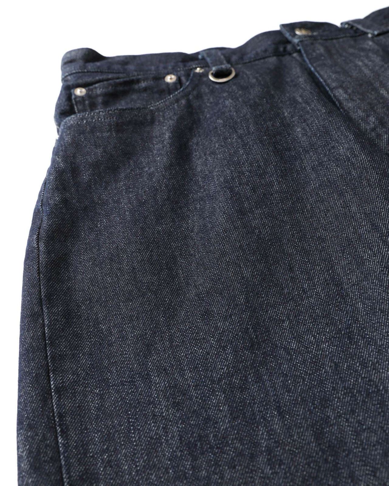 ONE WASHED DENIM STANDARD PANTS,INDIGO, large image number 2