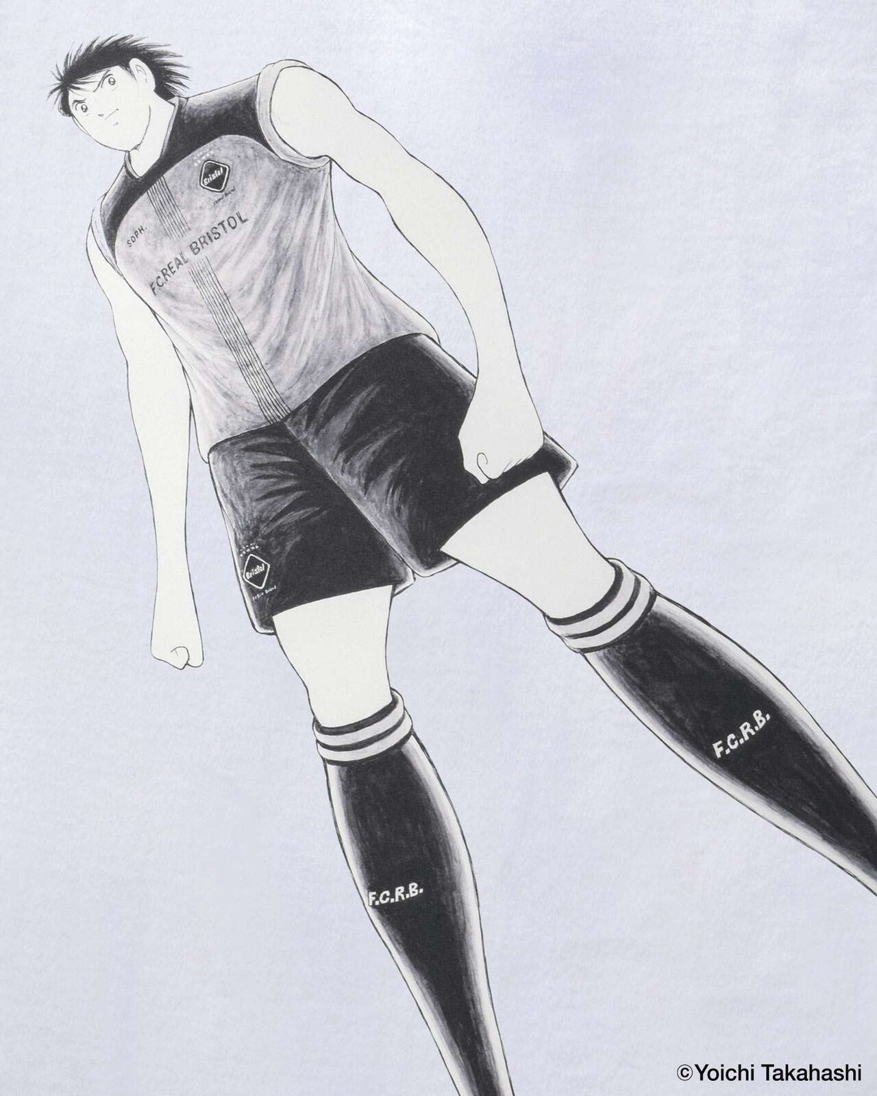 KOJIRO HYUGA ON THE FRONT BAGGY TEE,WHITE, large image number 2