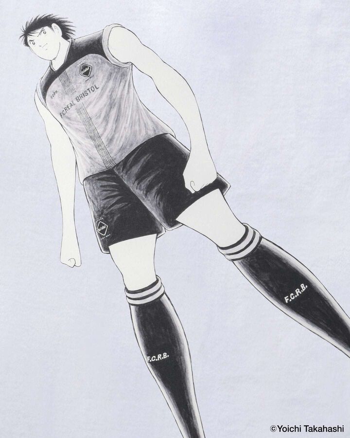 KOJIRO HYUGA ON THE FRONT BAGGY TEE,WHITE, medium image number 2