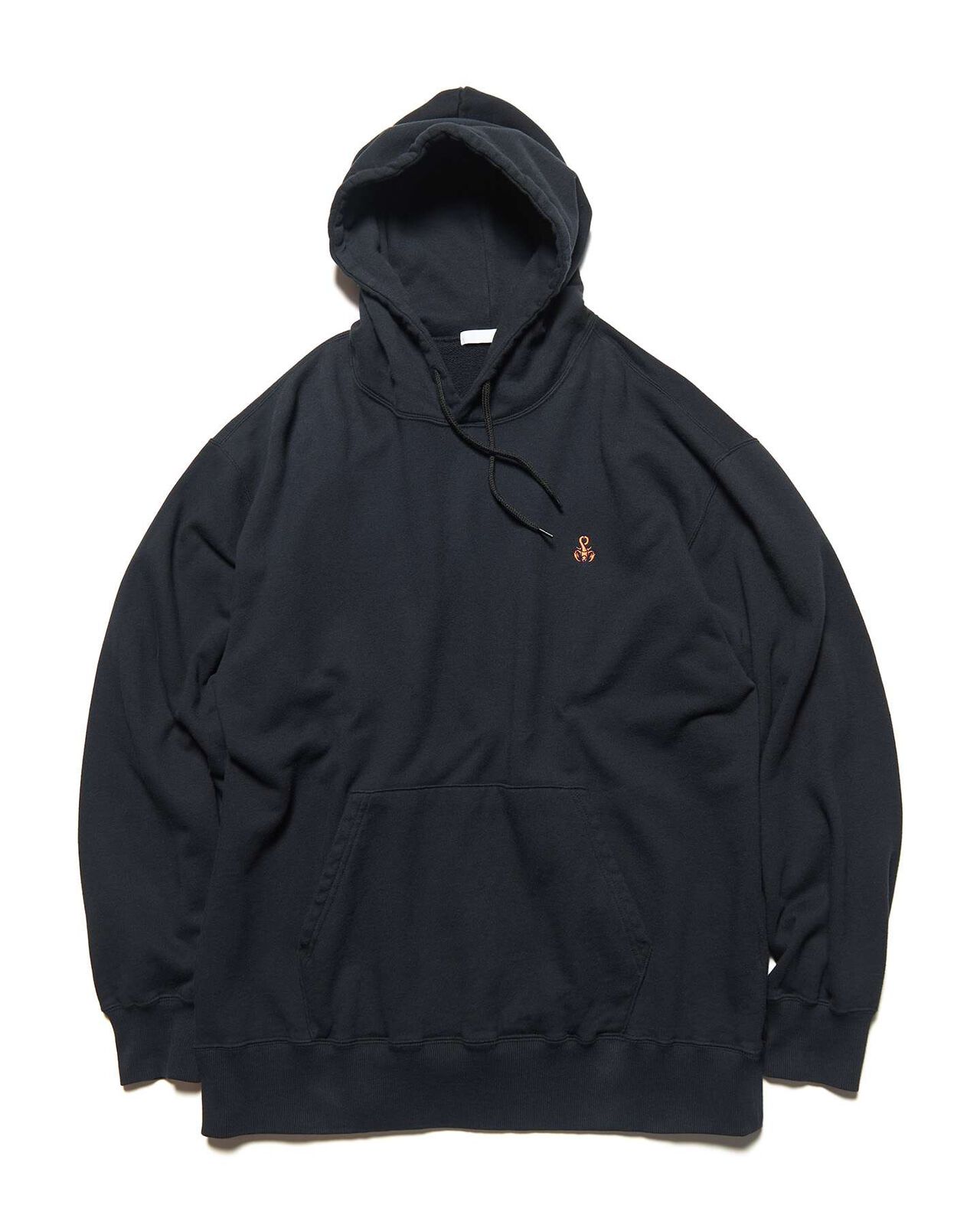 SCORPION WIDE SWEAT HOODIE,BLACK, large image number 0